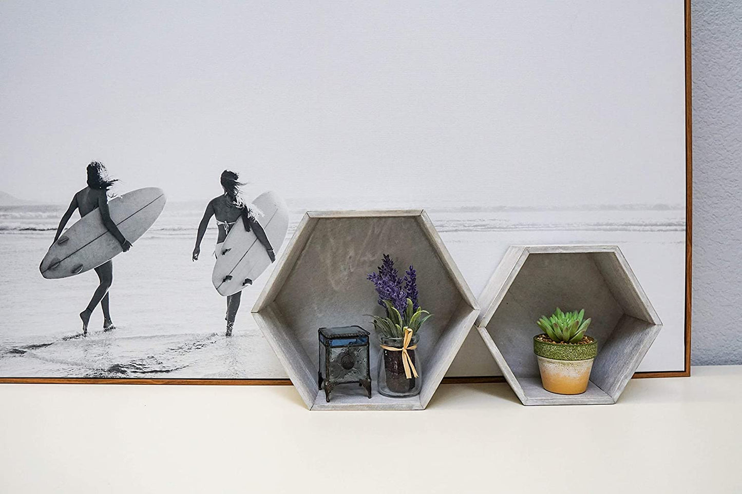 Set of 3 Decorative Wooden Planter Wood Indoor Garden for Plants