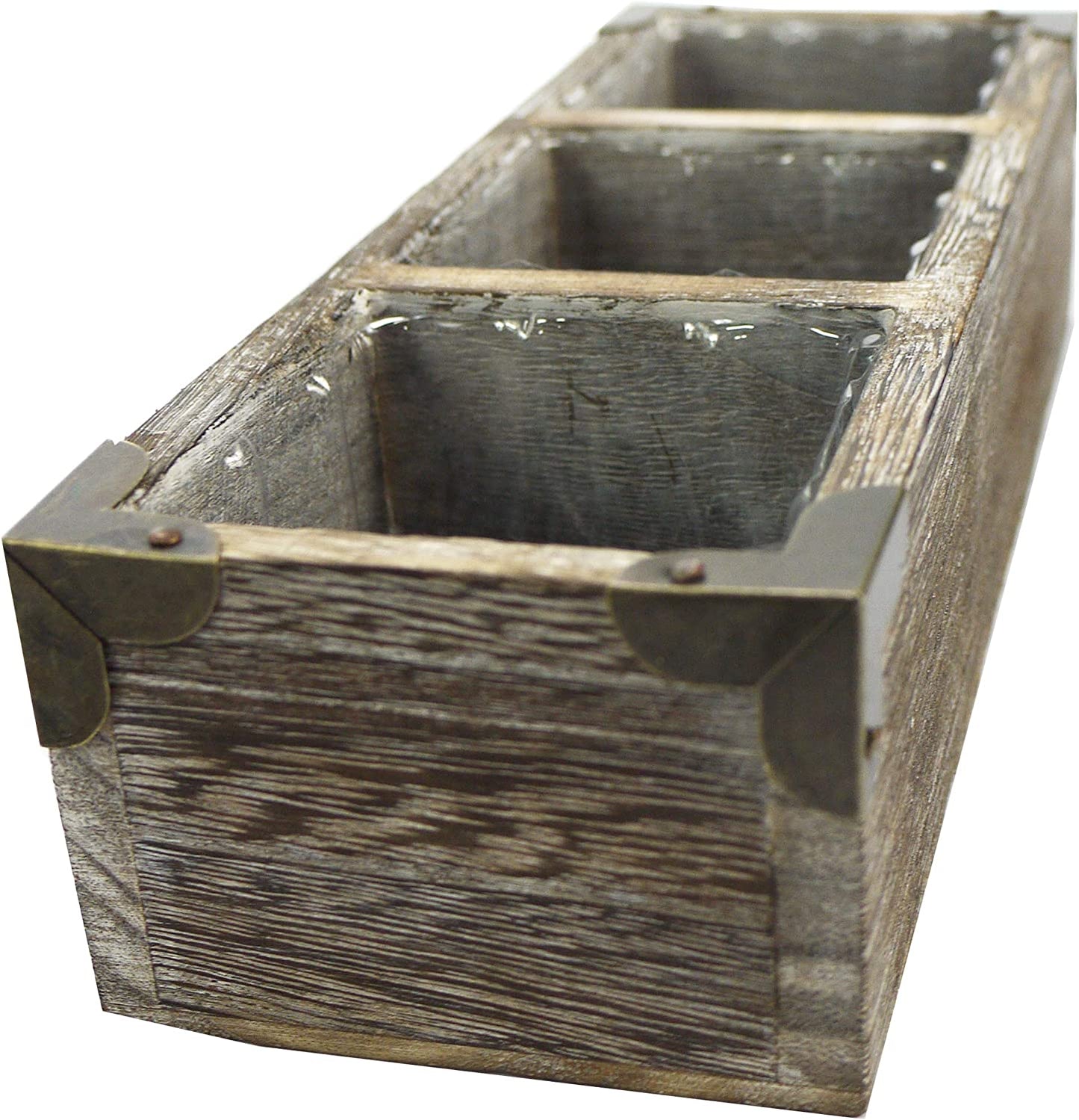 3 Compartment Succulent Wooden Planter Pot Organizer StorageWooden Flower