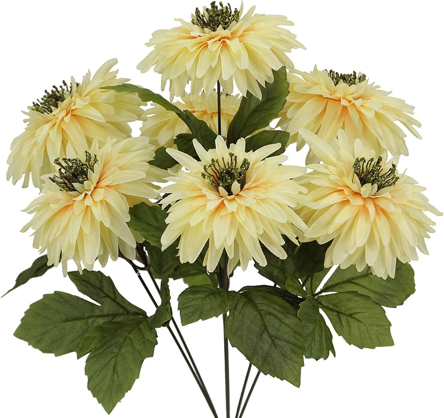 7 Stems Artificial Mum Flowers Bush