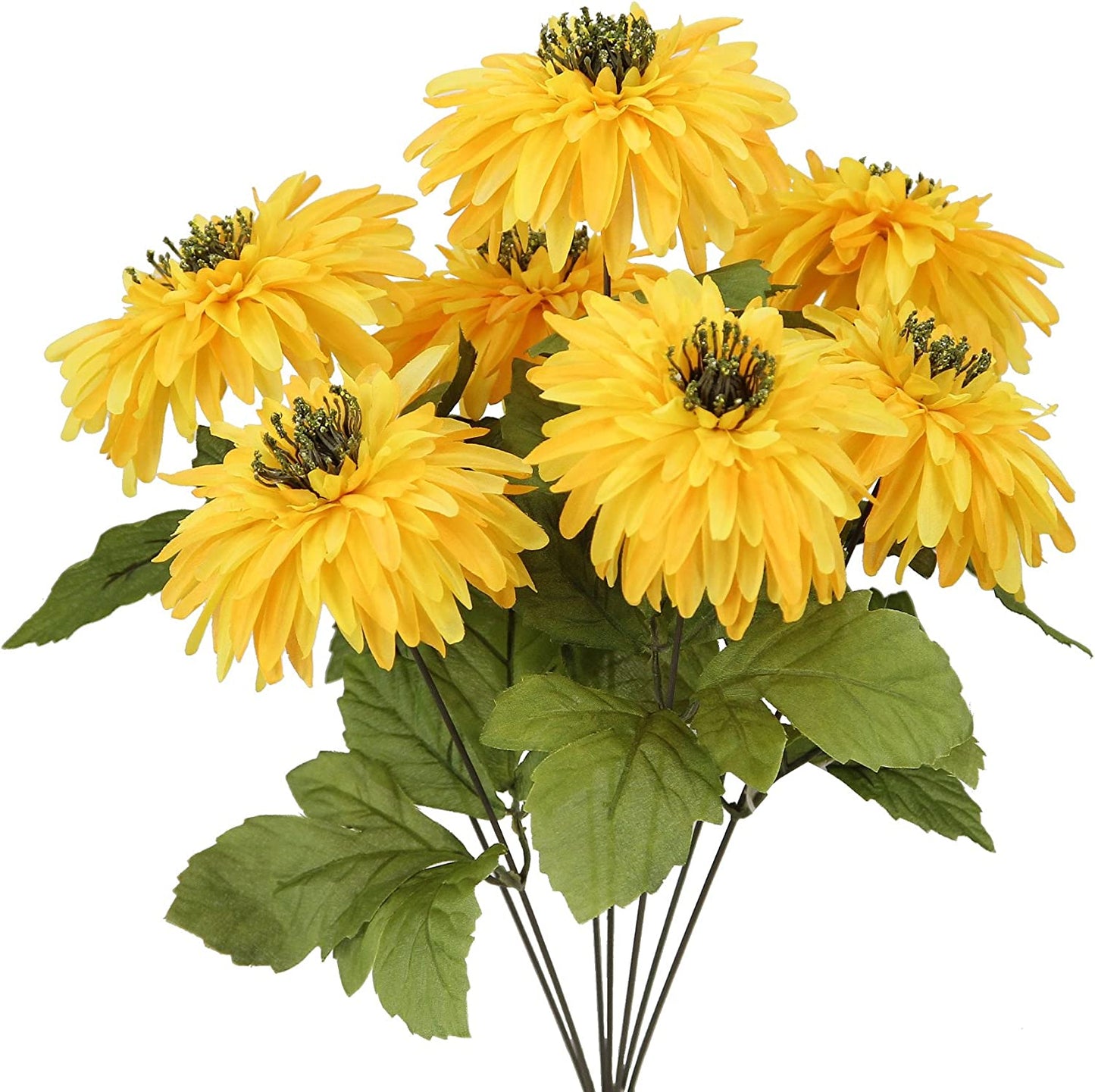 7 Stems Artificial Mum Flowers Bush