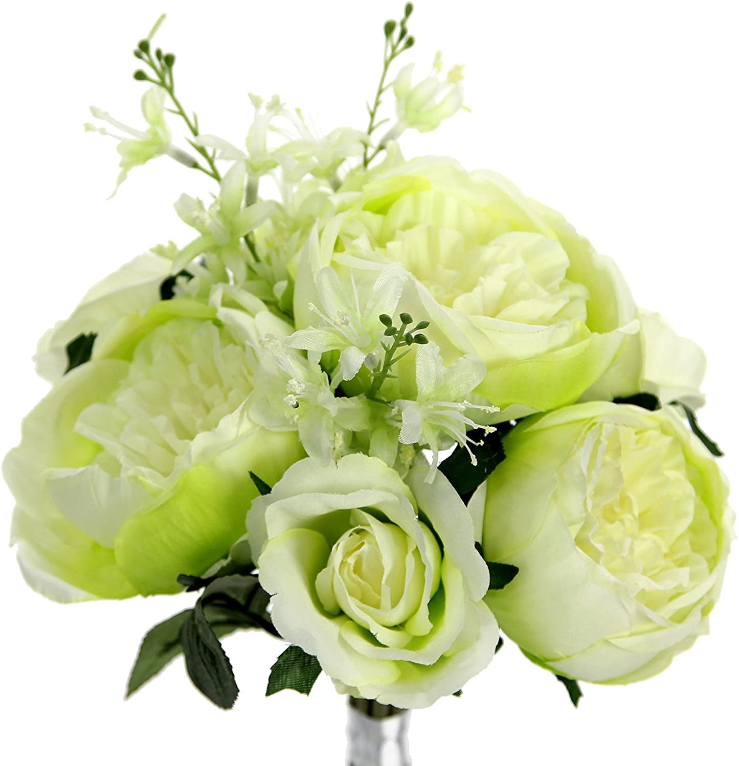 9 Stem Artficial Flowers English Rose Rose Bud Spring Wedding Bouquet