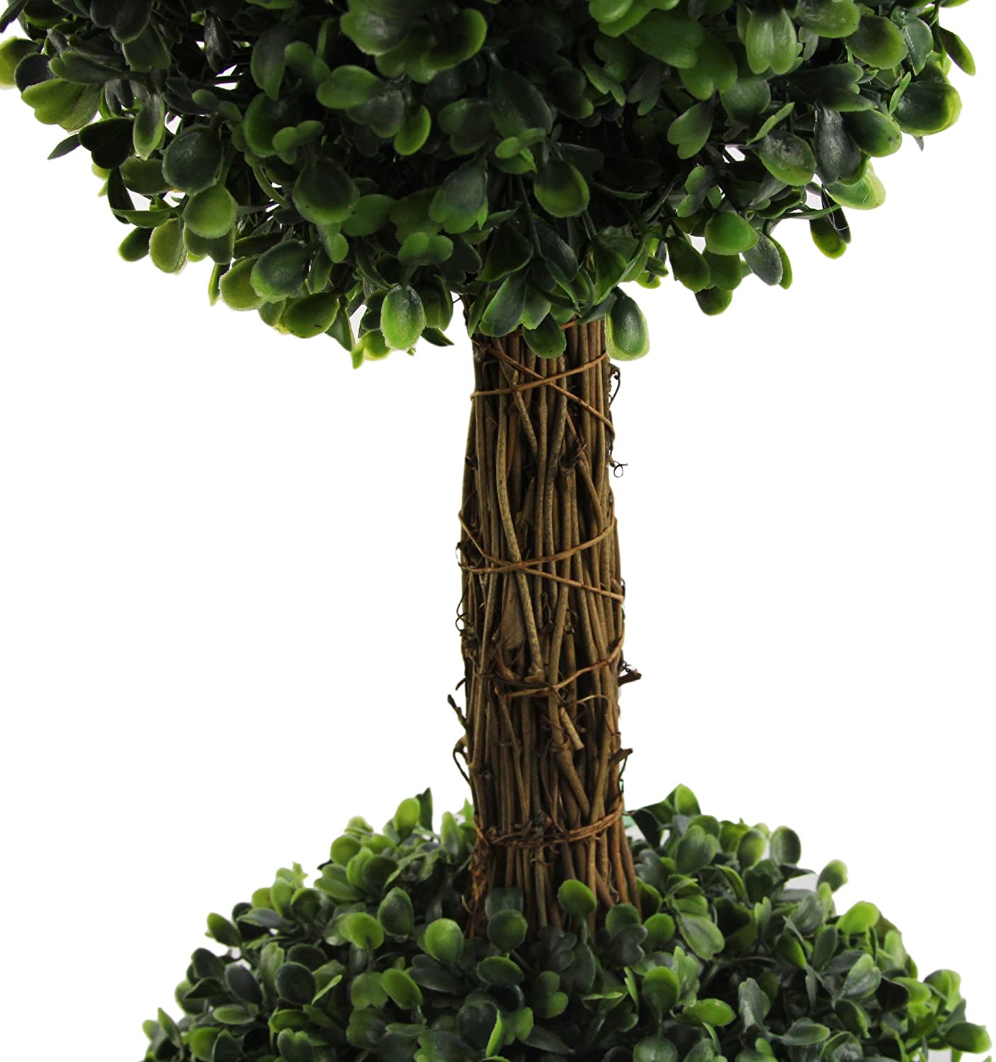 GG7659-GREEN Desktop Double Ball- Shaped Boxwood Topiary in Pot