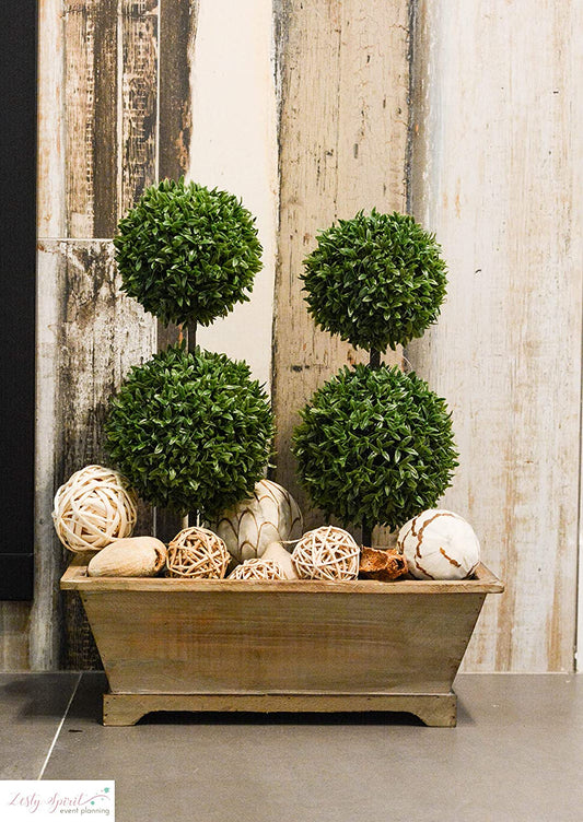 Artificial Tabletop English Boxwood Shaped Topiary,  GTR7681-GREEN