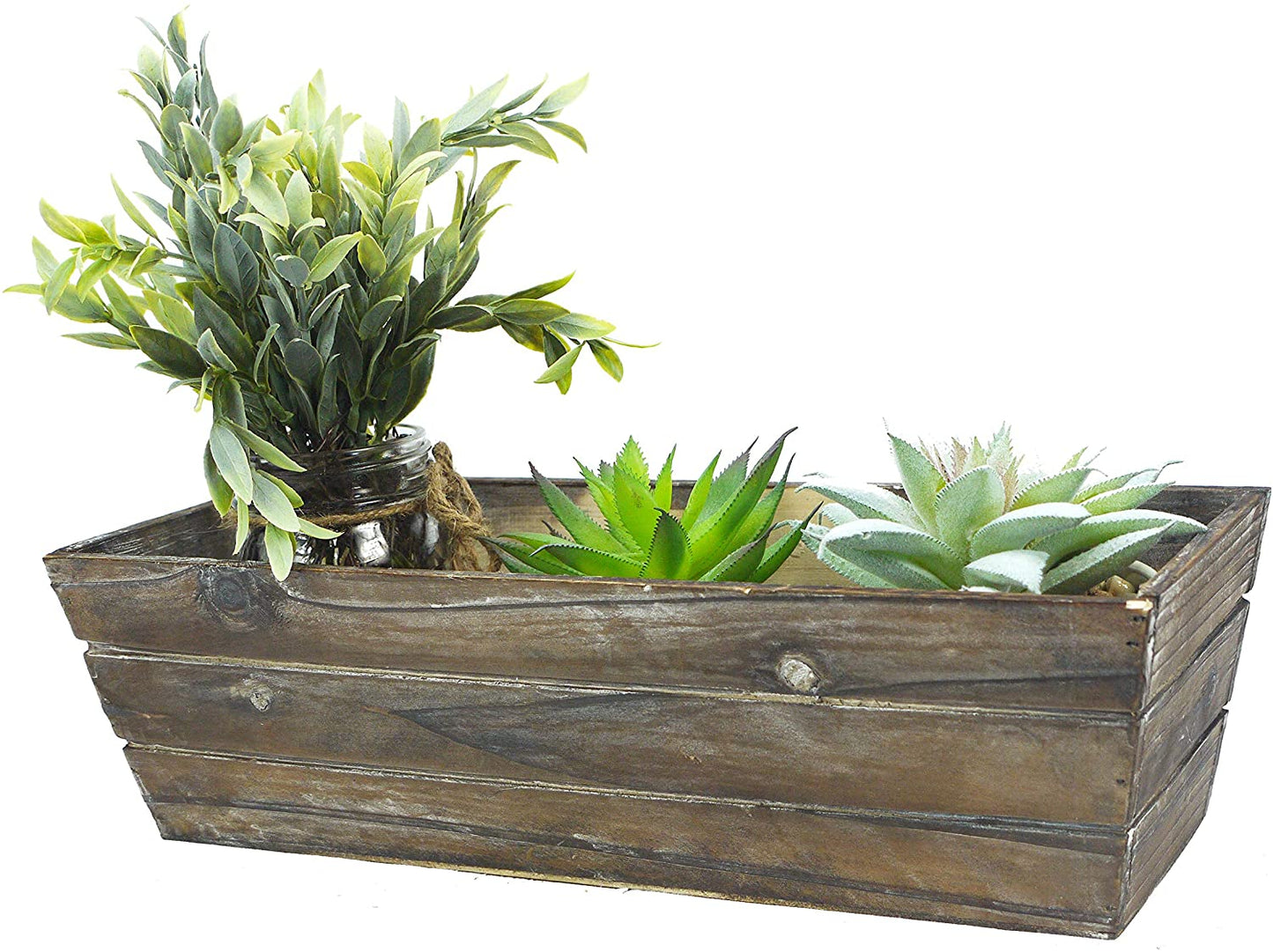 14"L Wood Planter Box Rectangle