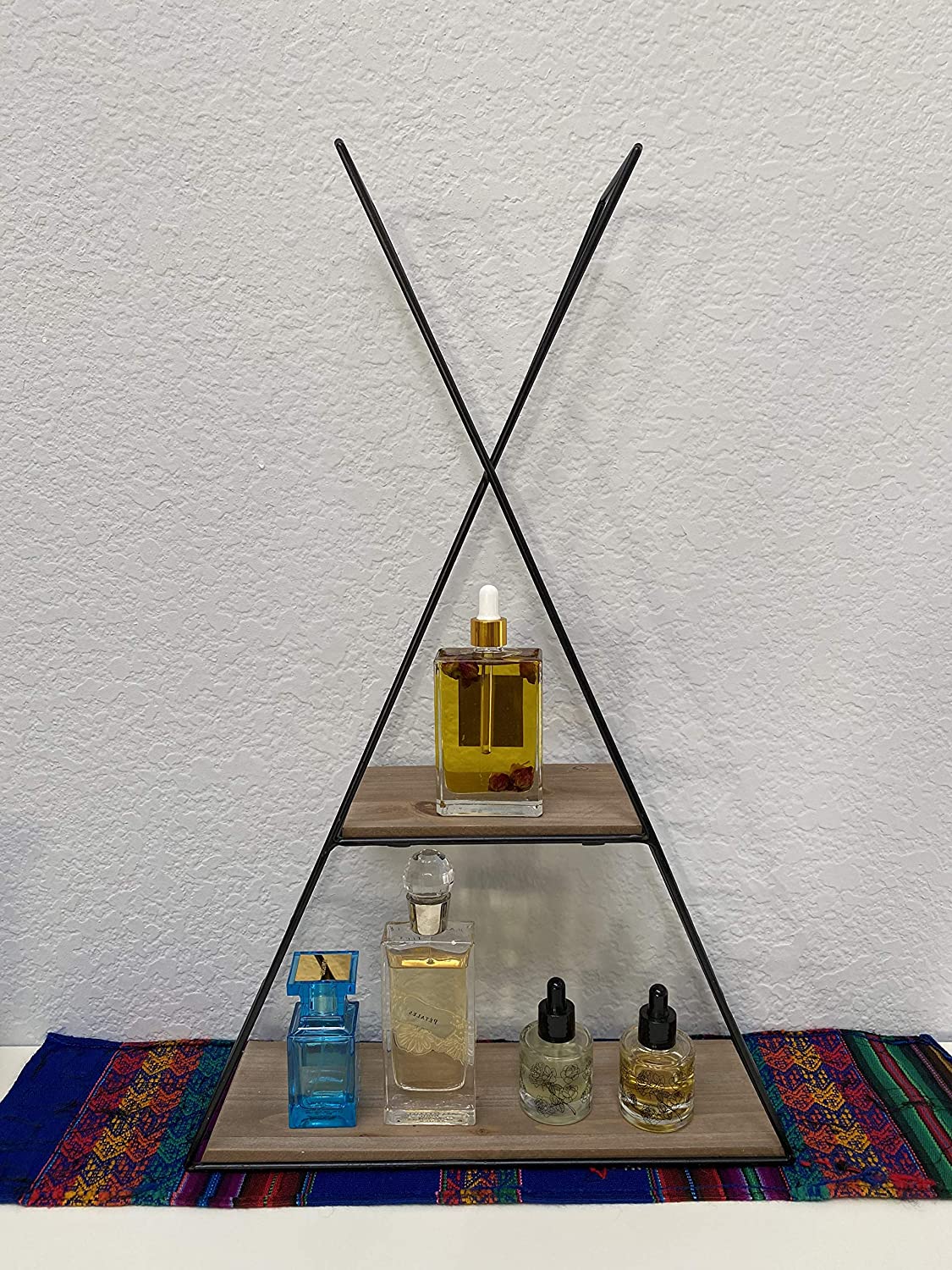 triangle shape wall shelf2 tier wall mount shelf