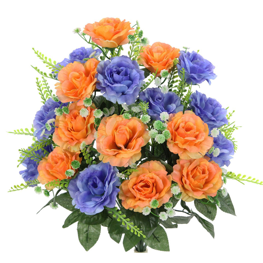 18 Stem Artificial flowers Roses Bush Spring