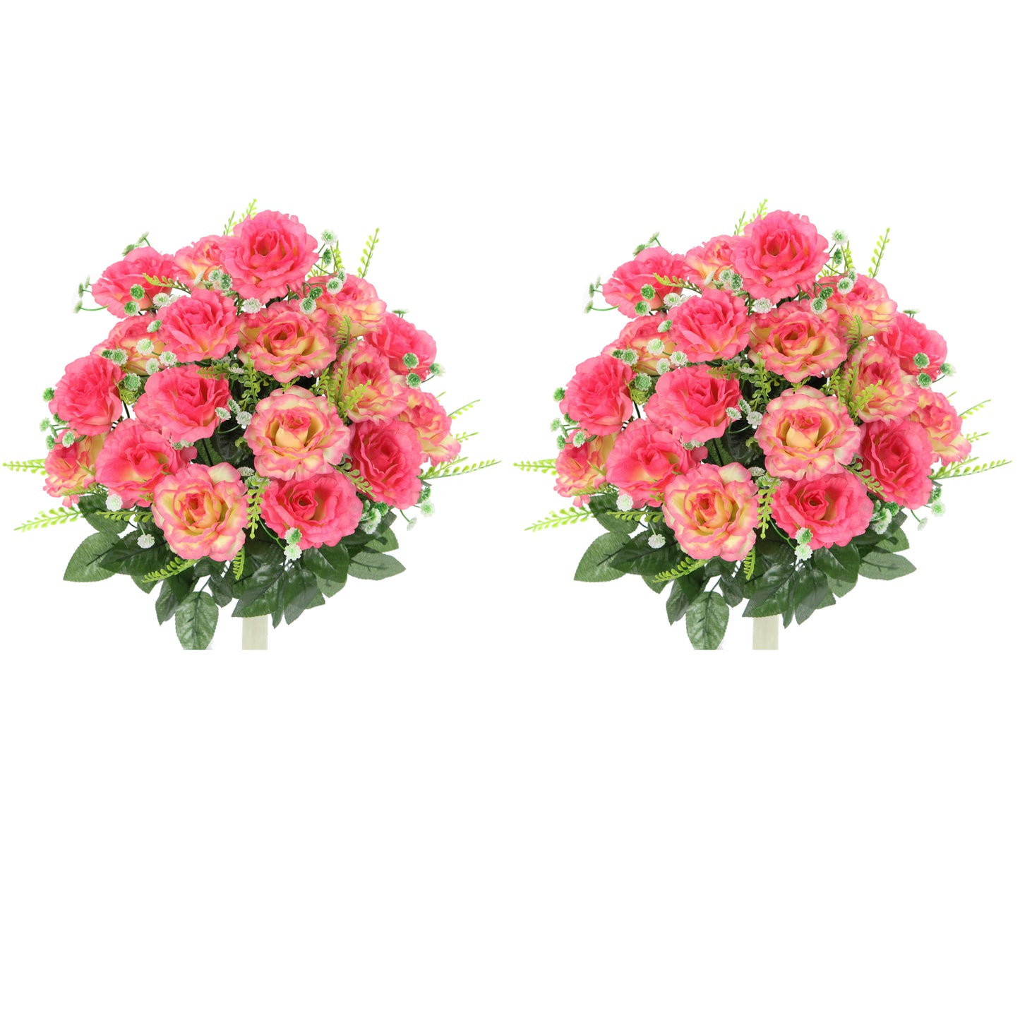 18 Stem Artificial flowers Roses Bush Spring