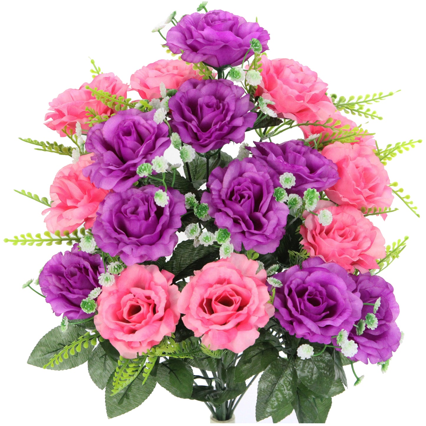 18 Stem Artificial flowers Roses Bush Spring