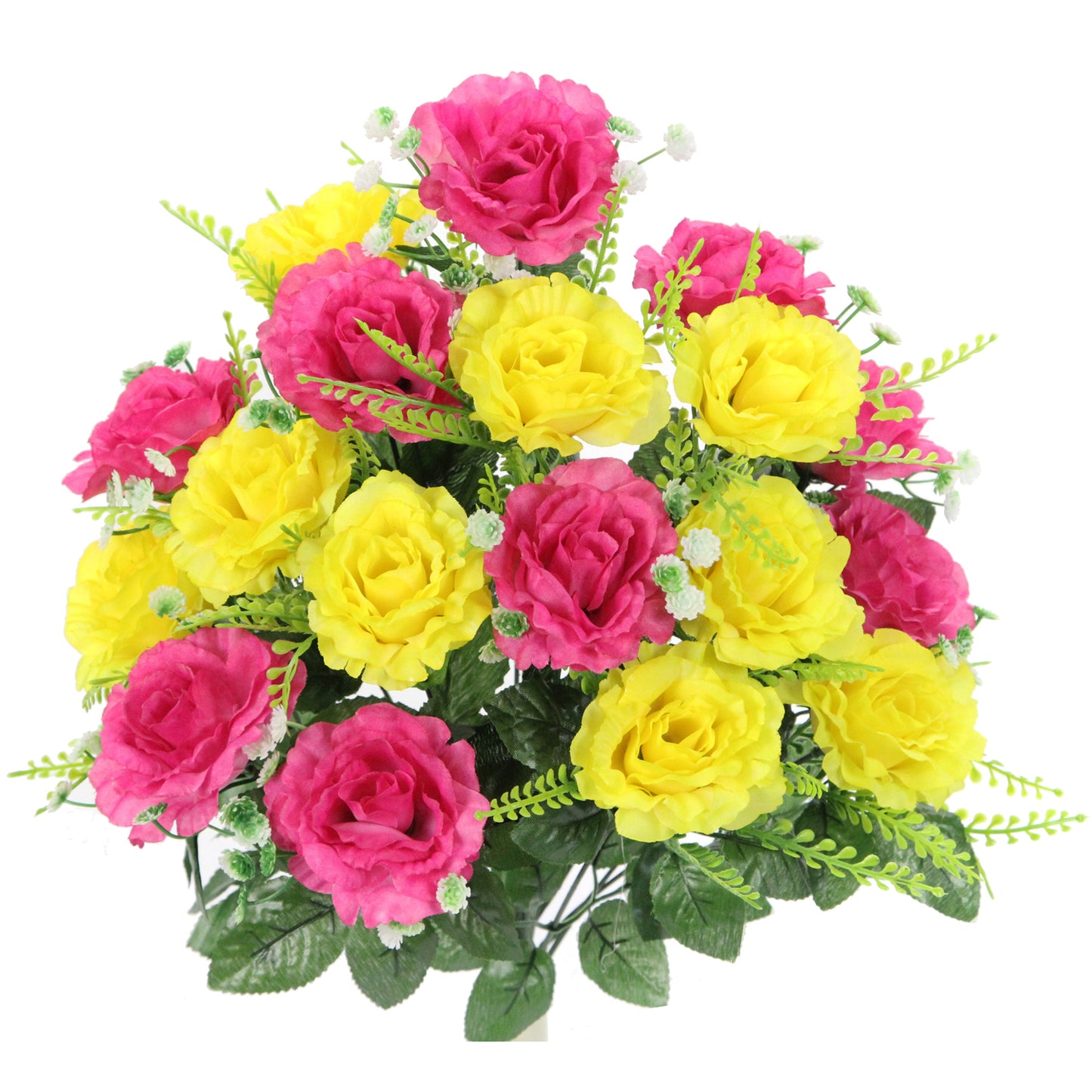 18 Stem Artificial flowers Roses Bush Spring