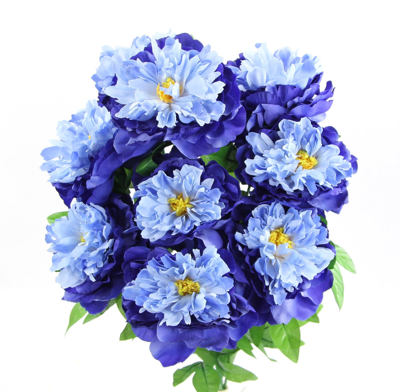 ABN1B017-Artificial Spring Flower Bush 9 Stem Peony Bush