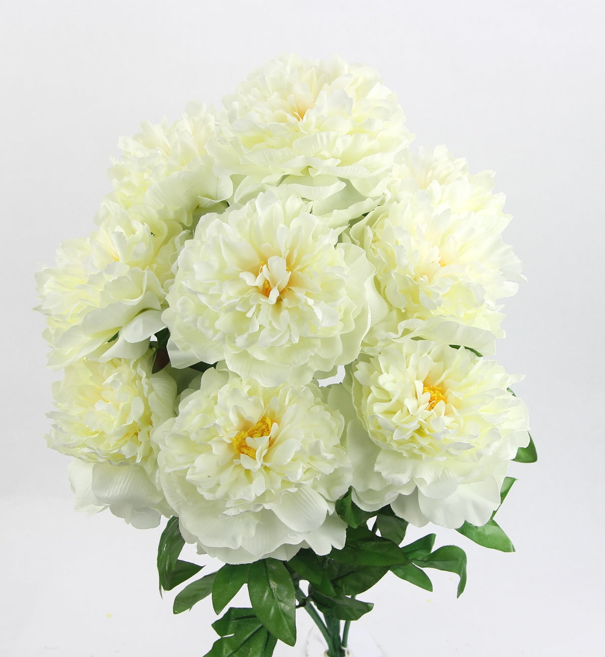 ABN1B017-Artificial Spring Flower Bush 9 Stem Peony Bush
