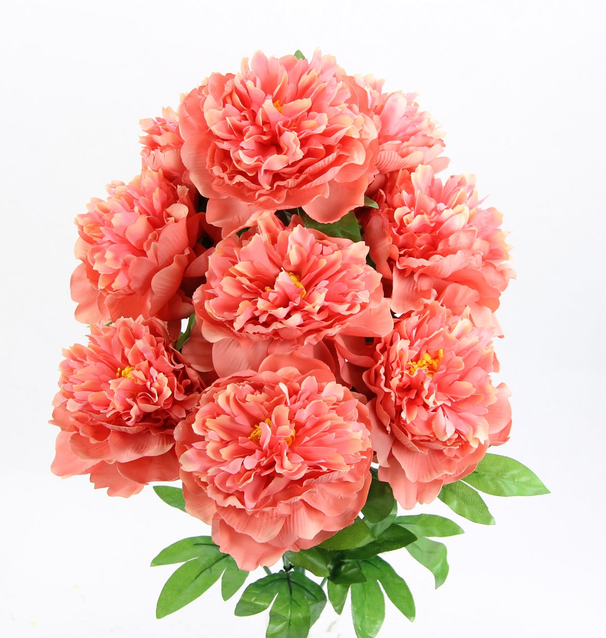 ABN1B017-Artificial Spring Flower Bush 9 Stem Peony Bush