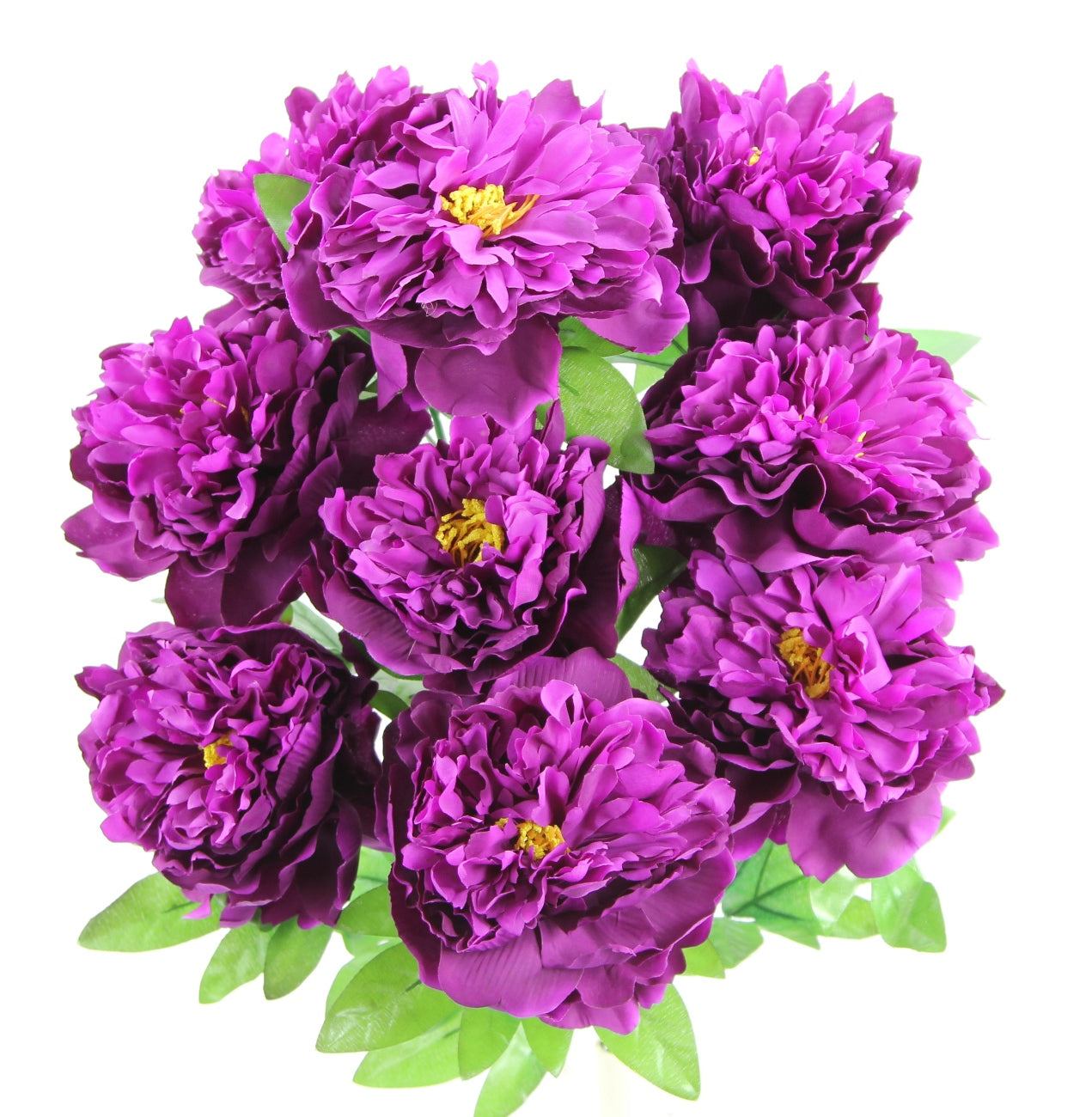 ABN1B017-Artificial Spring Flower Bush 9 Stem Peony Bush