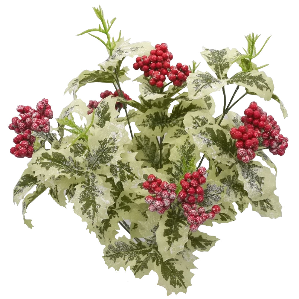 Artificial Mixed Bush for Variegate Winter Seasonal and Holiday Decoration Floral