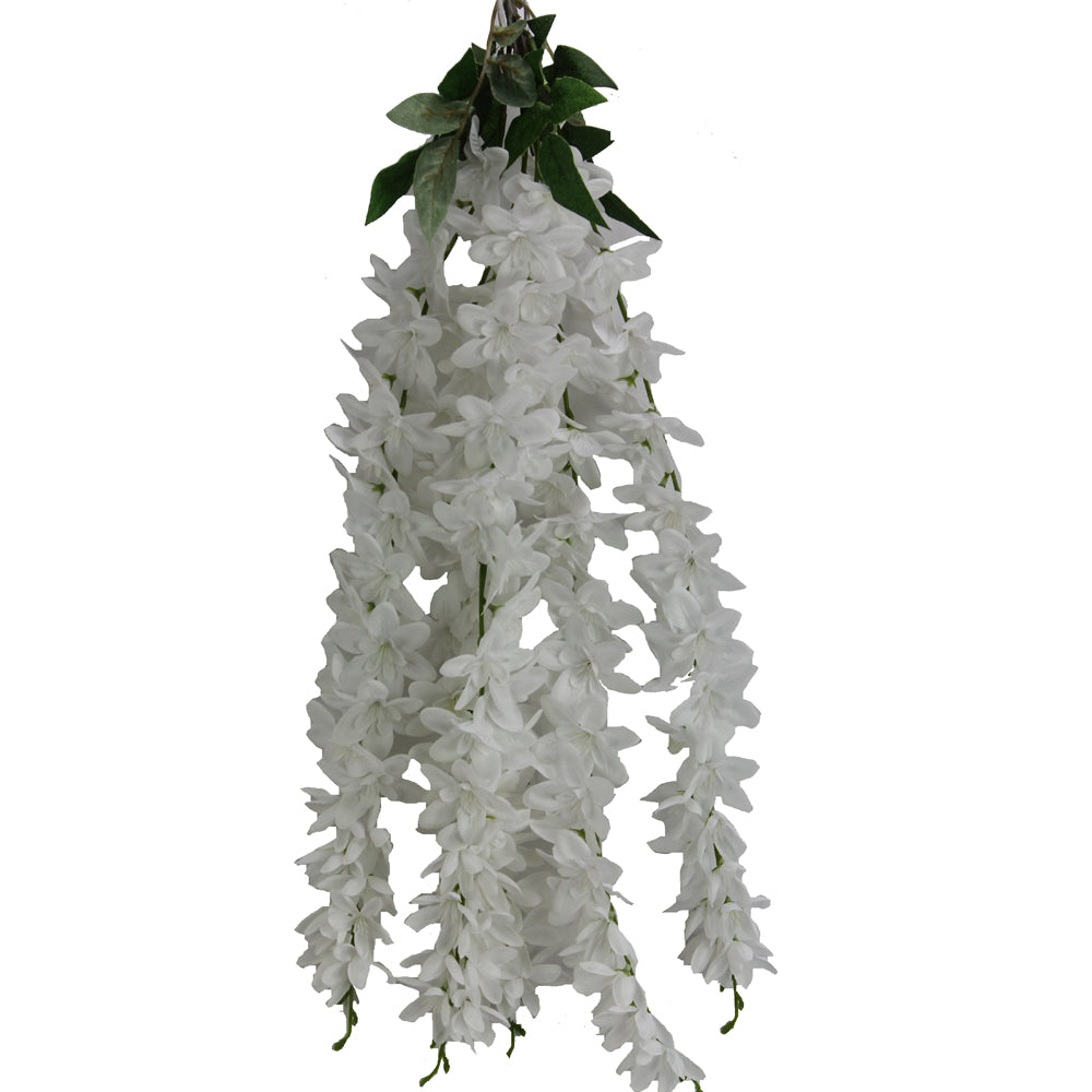 ABN5B006 Artificial 5 stem wisteria long hanging bush Flowers