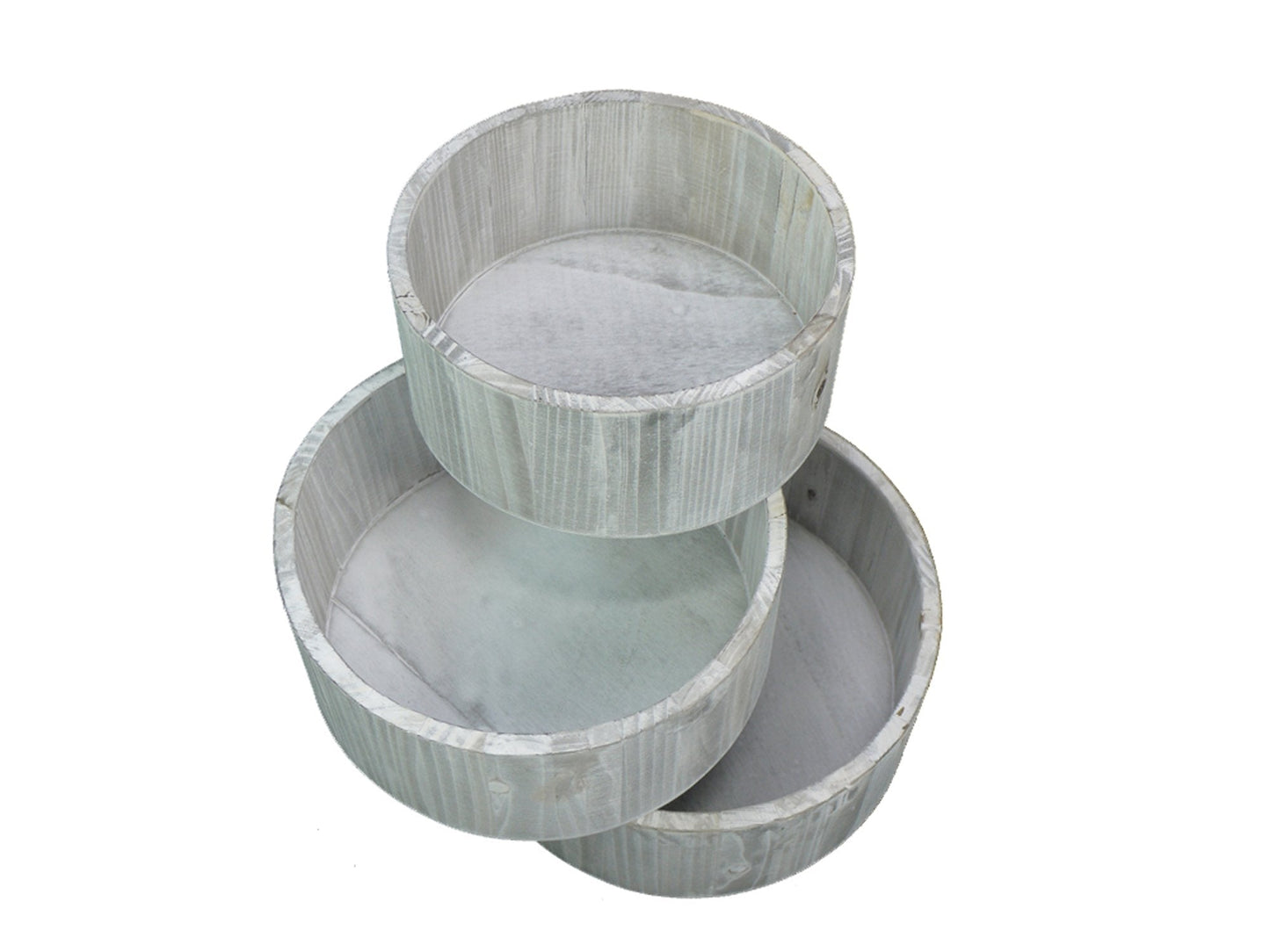 Set of 3 Decorative Wooden Planter Wood Indoor Garden for Plants