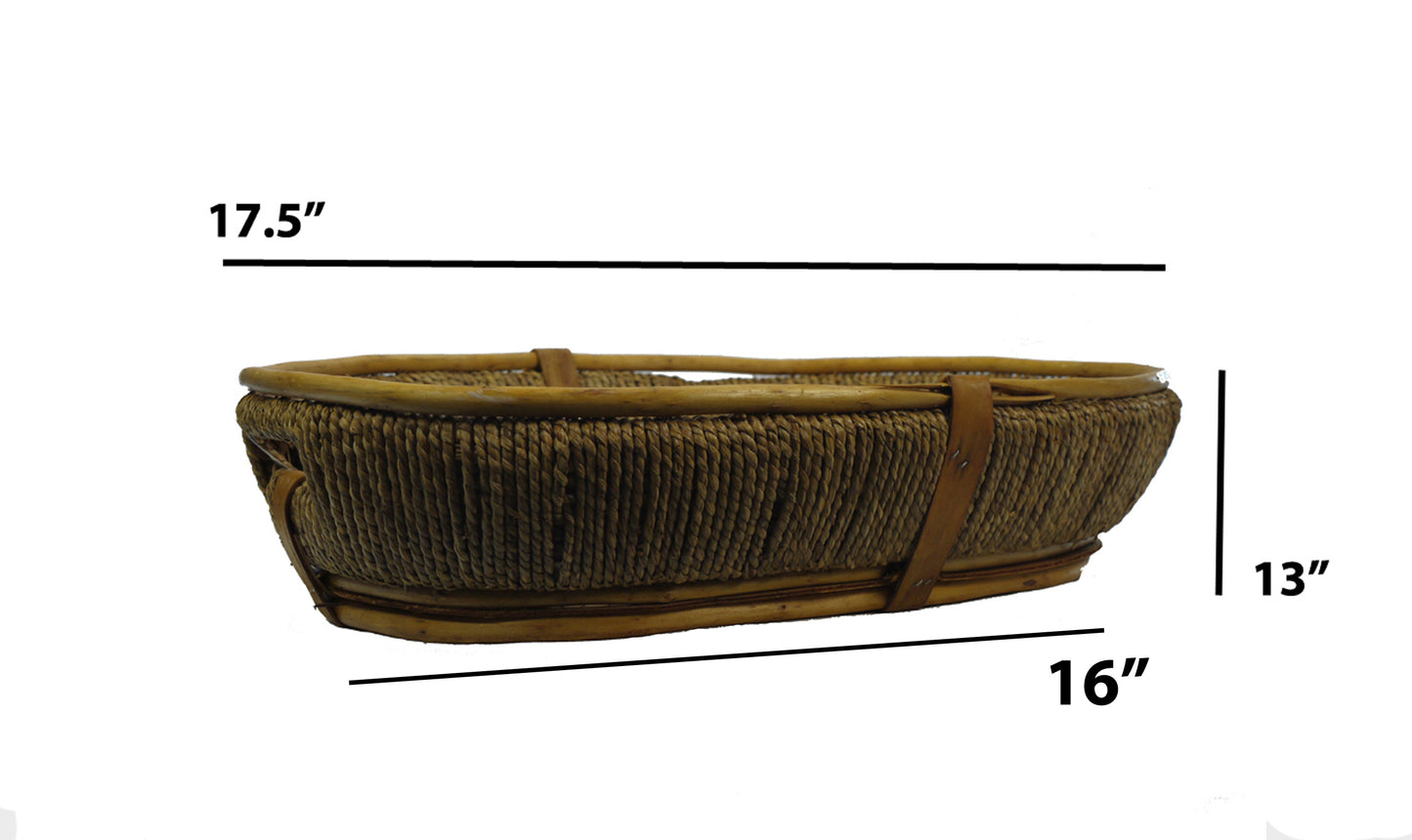 ABN5E105-HNY Honey Willow/Wood Oval Basket