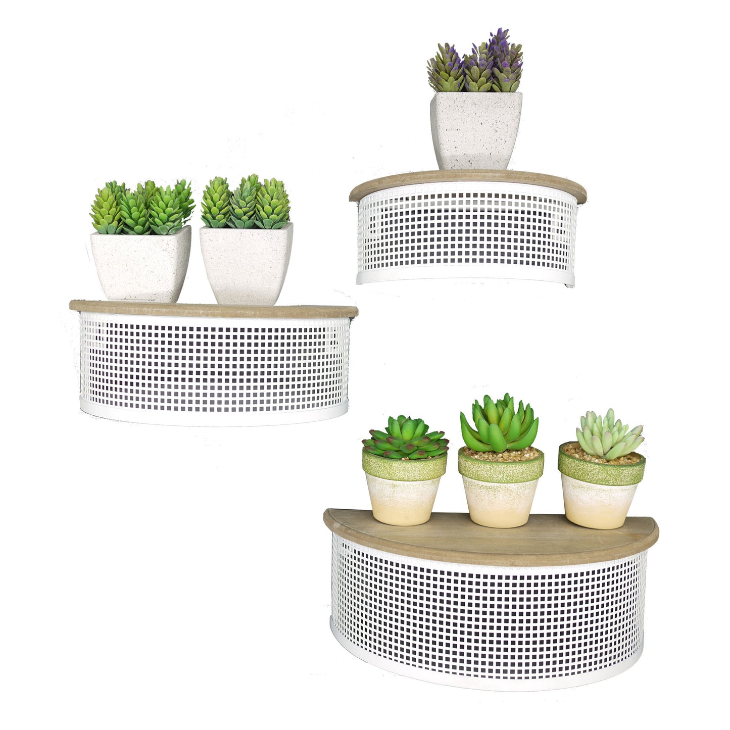 3pcs White Floating Mounted Hanging Shelves Shelf for Wall Shelf