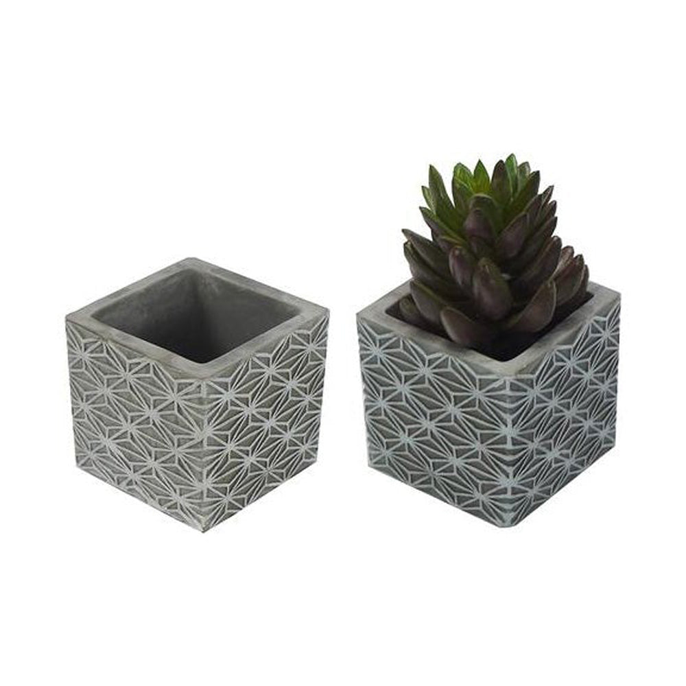 ABN5E113-GREY 2 Pcs Cement Planter Box 3"