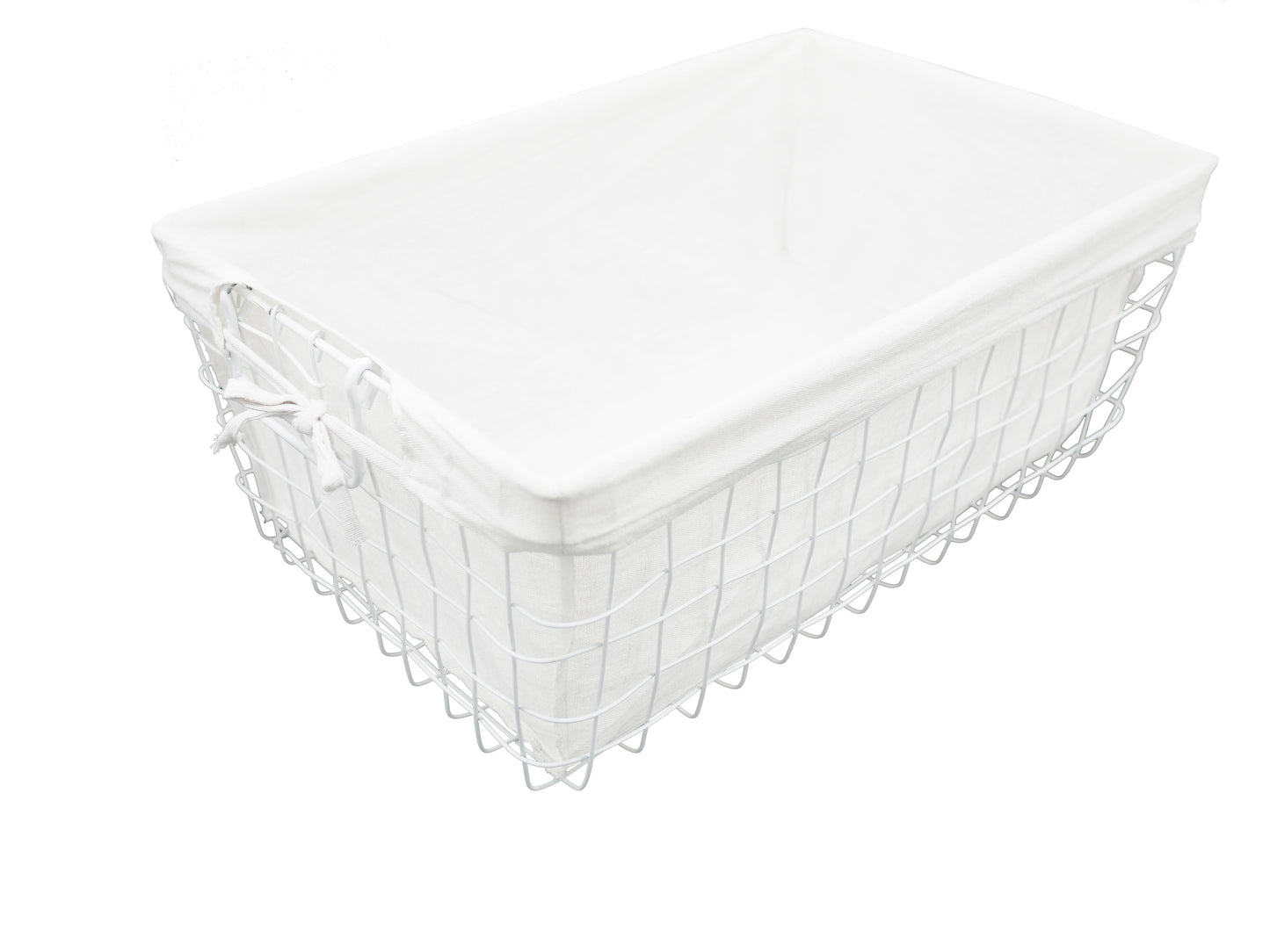 ABN5E120-WHT Assorted 5 Piece Fabric Basket Set