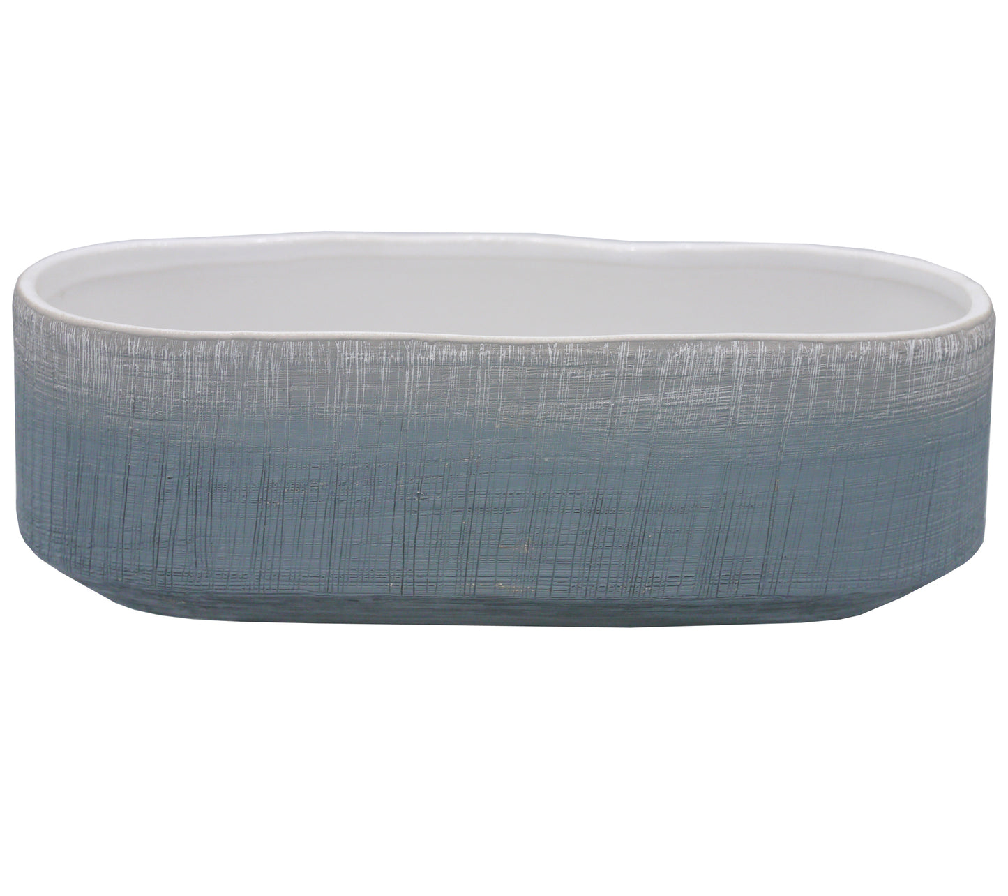 Ombre Ceramic 10" Modern Ceramic Planter Plant Grey Blue Two Toned