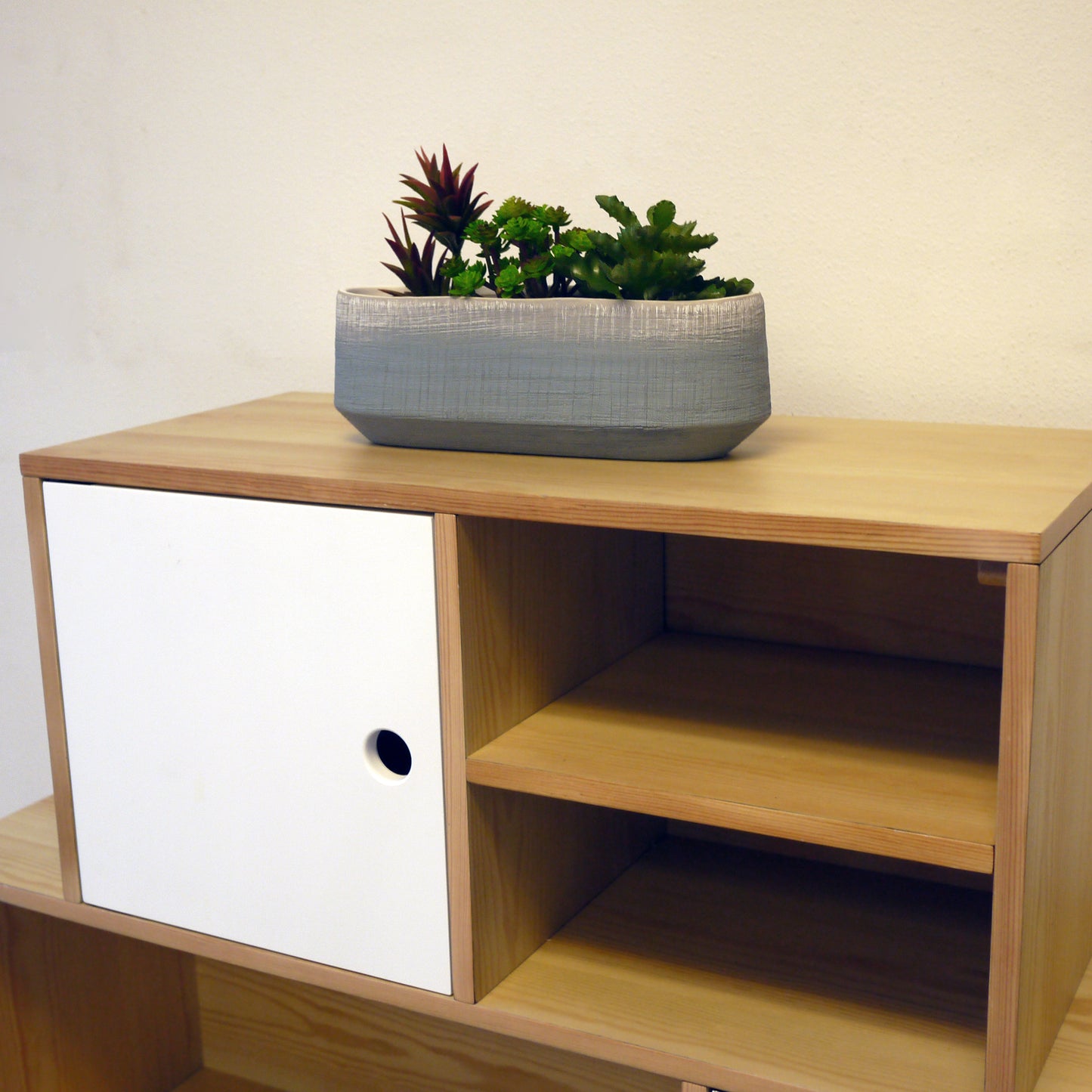 Ombre Ceramic 10" Modern Ceramic Planter Plant Grey Blue Two Toned