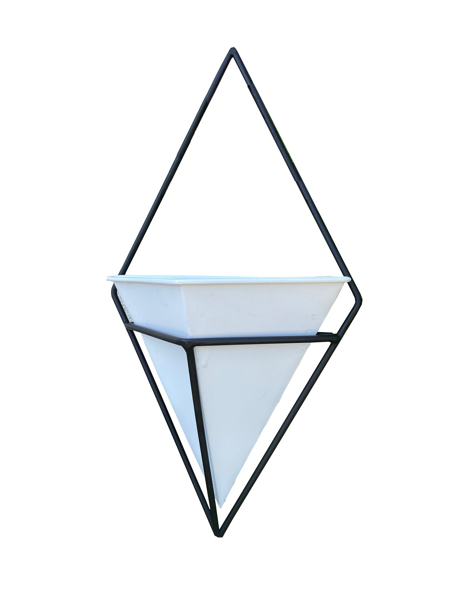 ABN5E170-WHT-BK Derosa 3-Piece Ceramic Wall Planter Set