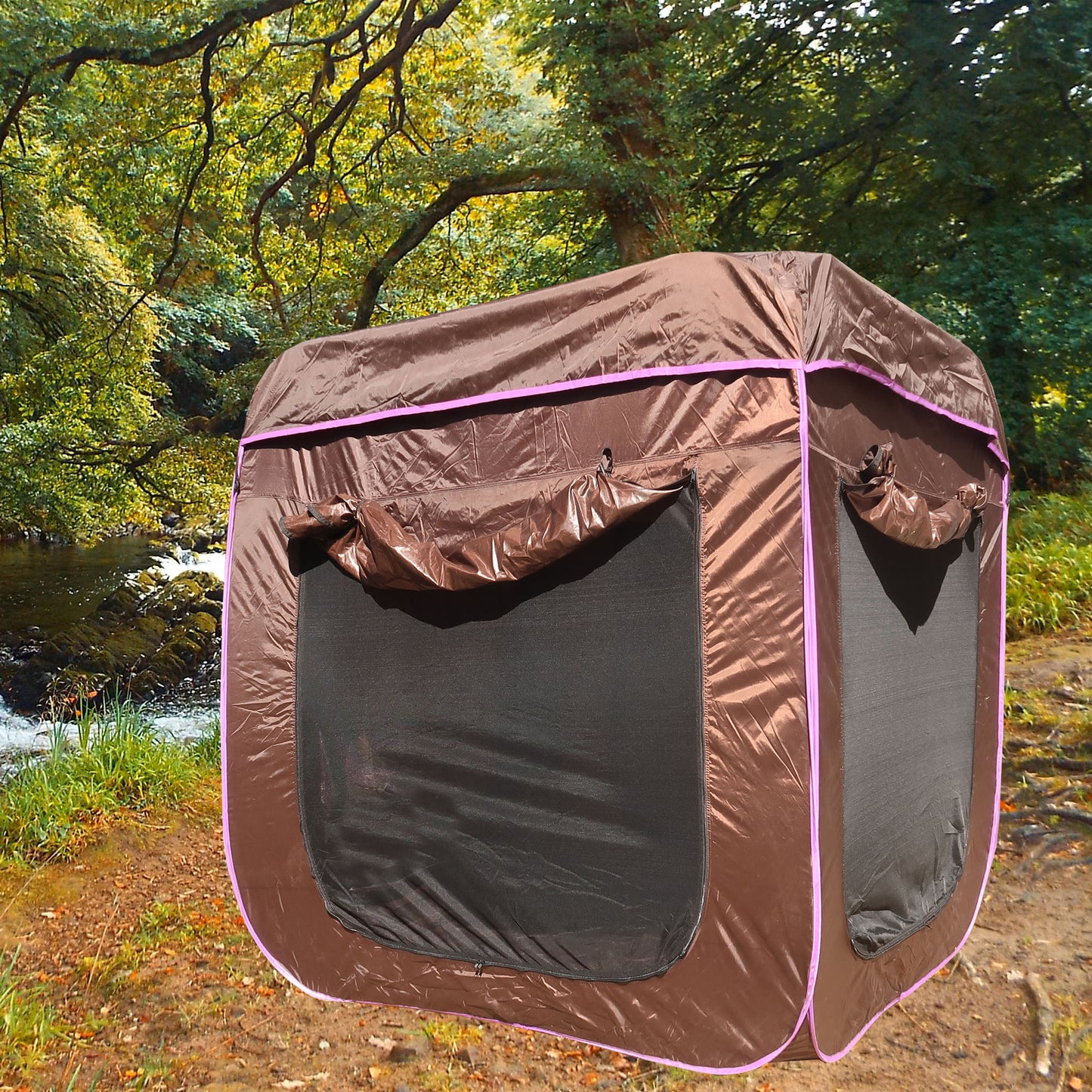 ABN5M008-PRPL Extended pop up SUV tent Cube