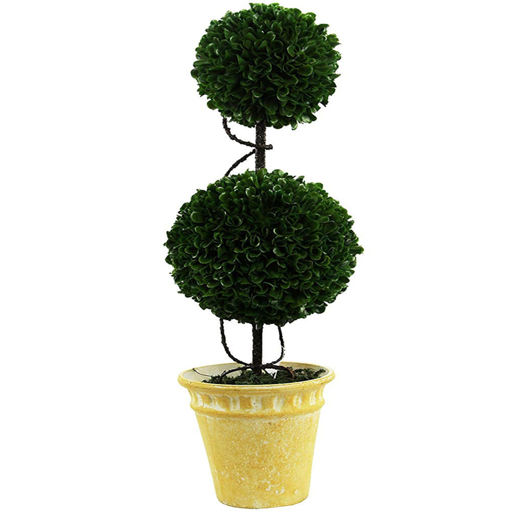 ABN5P007-GRN Faux Artificial Boxwood Tabletop Ball Plant
