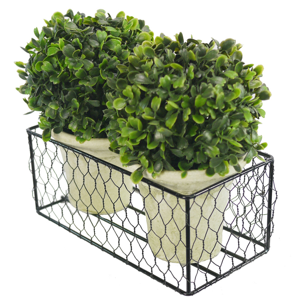 2pcs 5" Artificial Boxwood Topiary Faux Topiaries Artificial boxwood balls