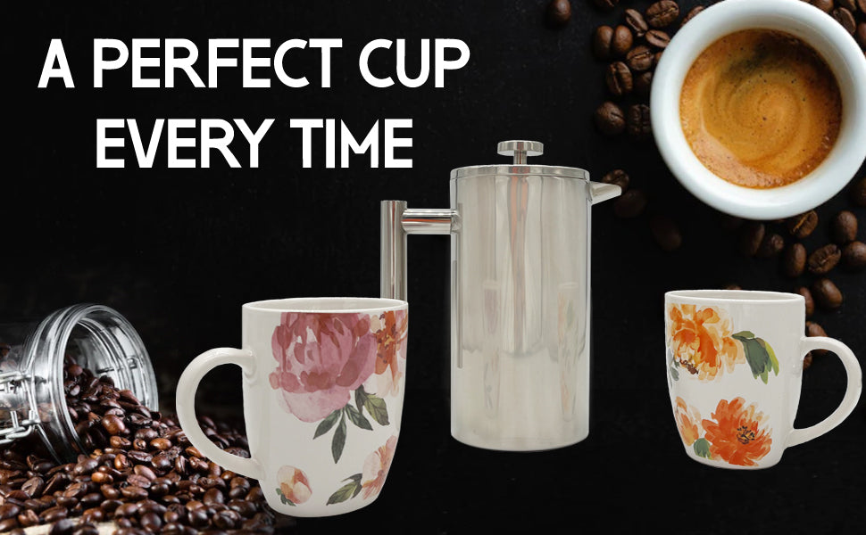 French Press Coffee Maker, Maximum Flavor Coffee Brewer