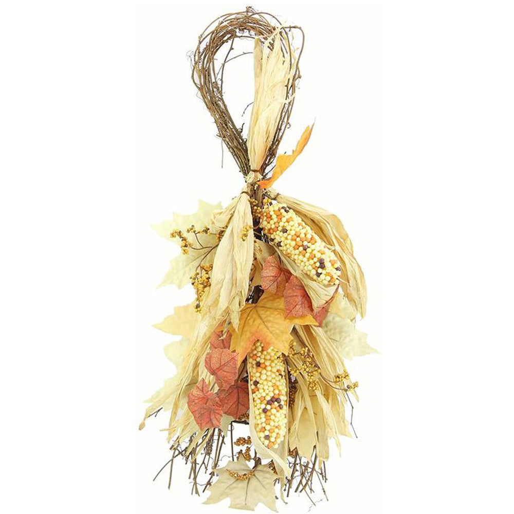 GFW7017-NATURAL 31" Artificial Indian Corn Husk Teardrop-Unlit