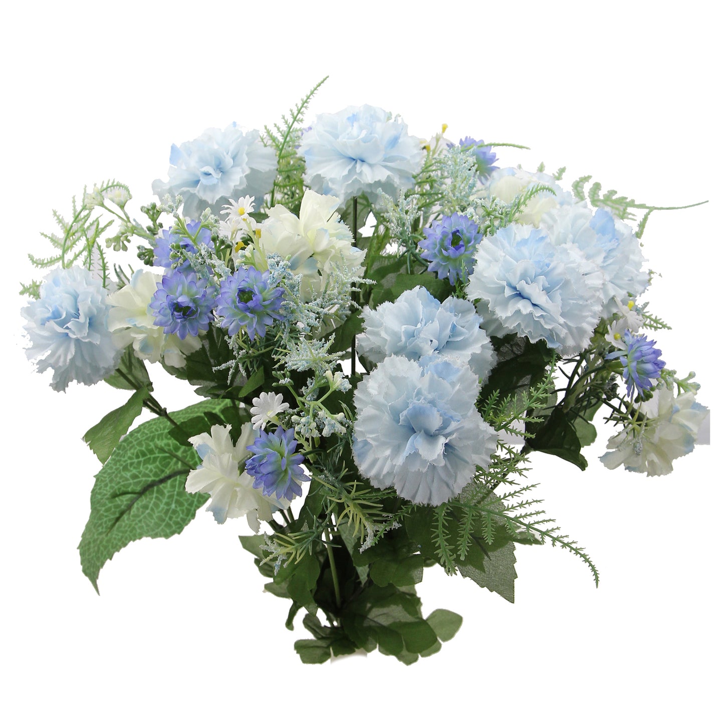 GPB162 - 16 Stems Artificial Blooming Baby Carnation with Greenery Mixed Bush
