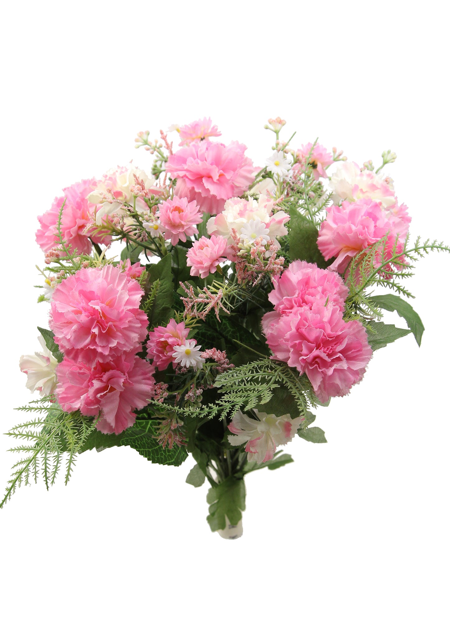 GPB162 - 16 Stems Artificial Blooming Baby Carnation with Greenery Mixed Bush