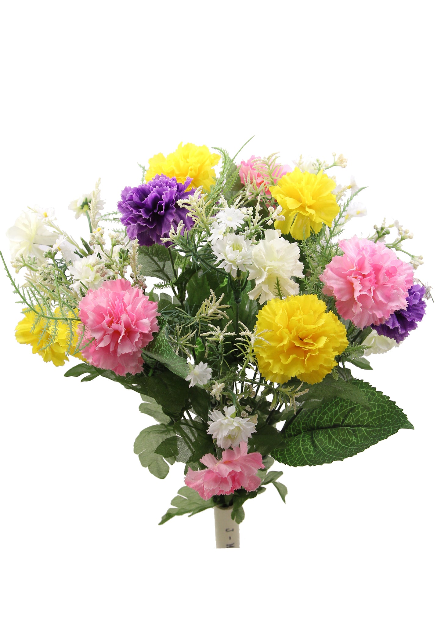 GPB162 - 16 Stems Artificial Blooming Baby Carnation with Greenery Mixed Bush