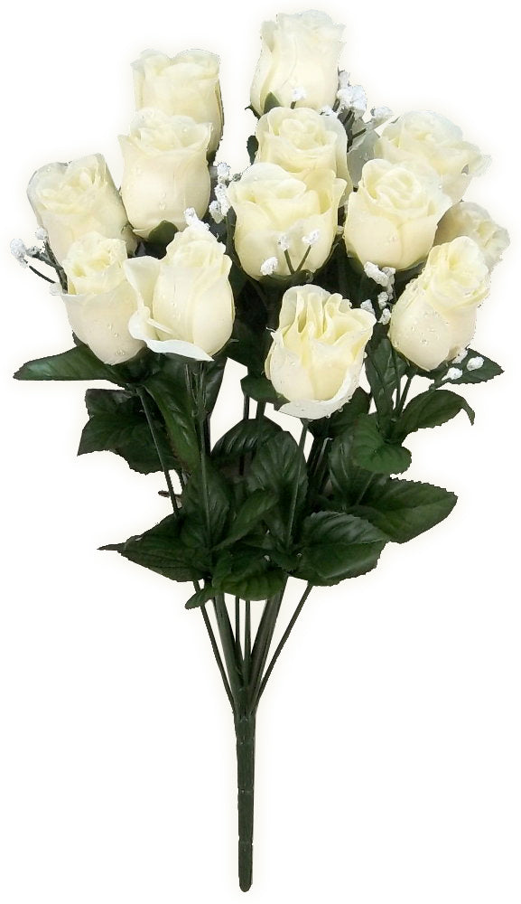 14 Stems Artificial Flower Rosebuds Patriotic Spring