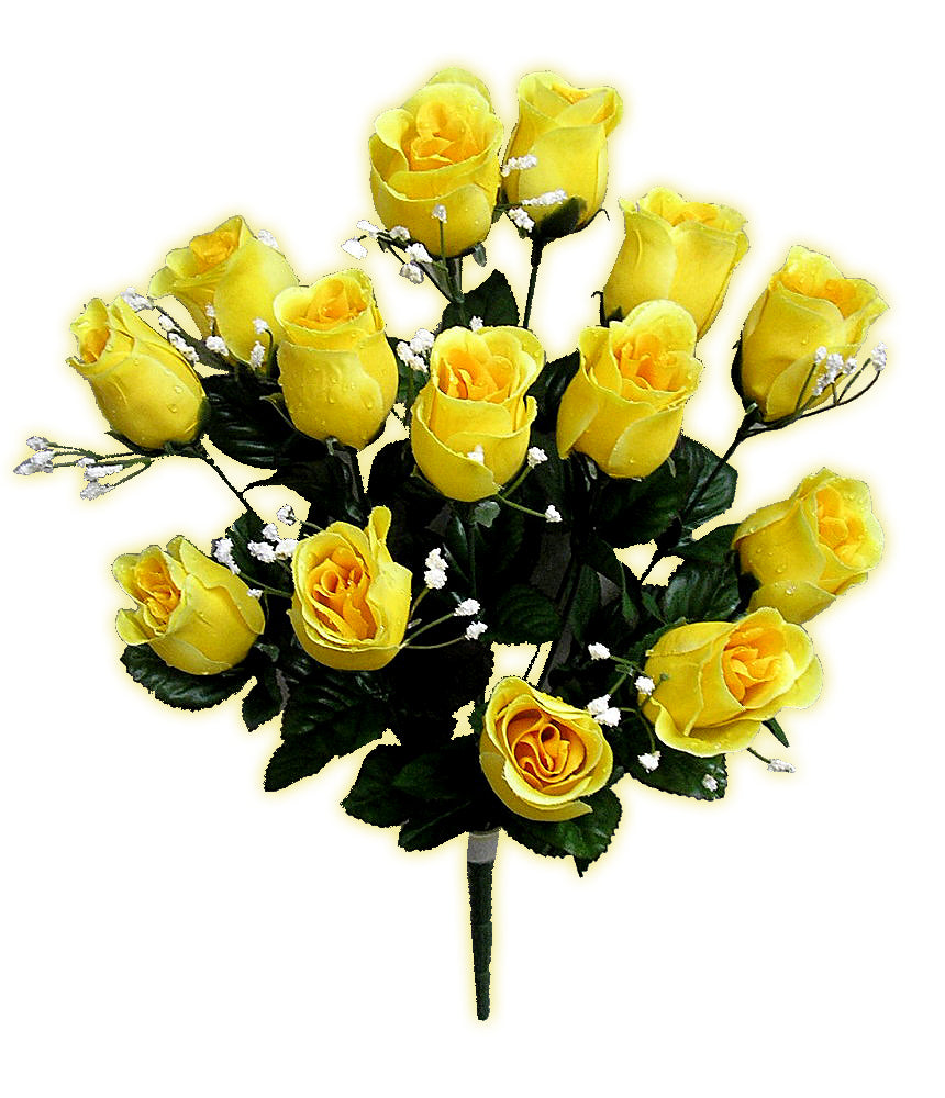 14 Stems Artificial Flower Rosebuds Patriotic Spring