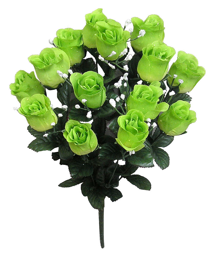 14 Stems Artificial Flower Rosebuds Patriotic Spring