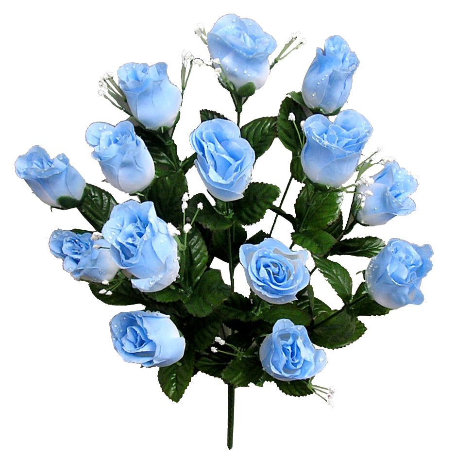 14 Stems Artificial Flower Rosebuds Patriotic Spring