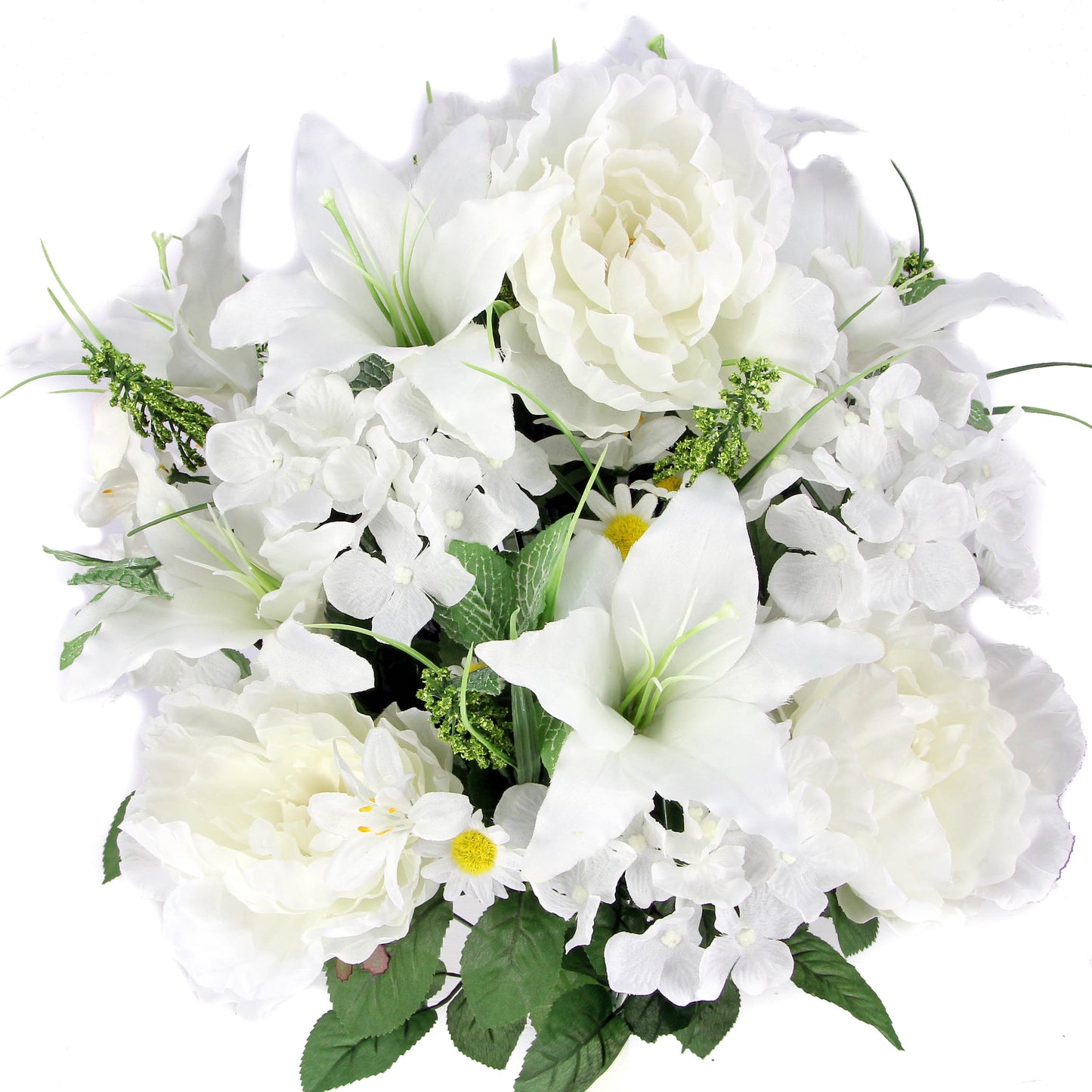 24 Stems Spring Bush Artificial Hydrangea Flowers Tiger Lily Peony Bush Foliage