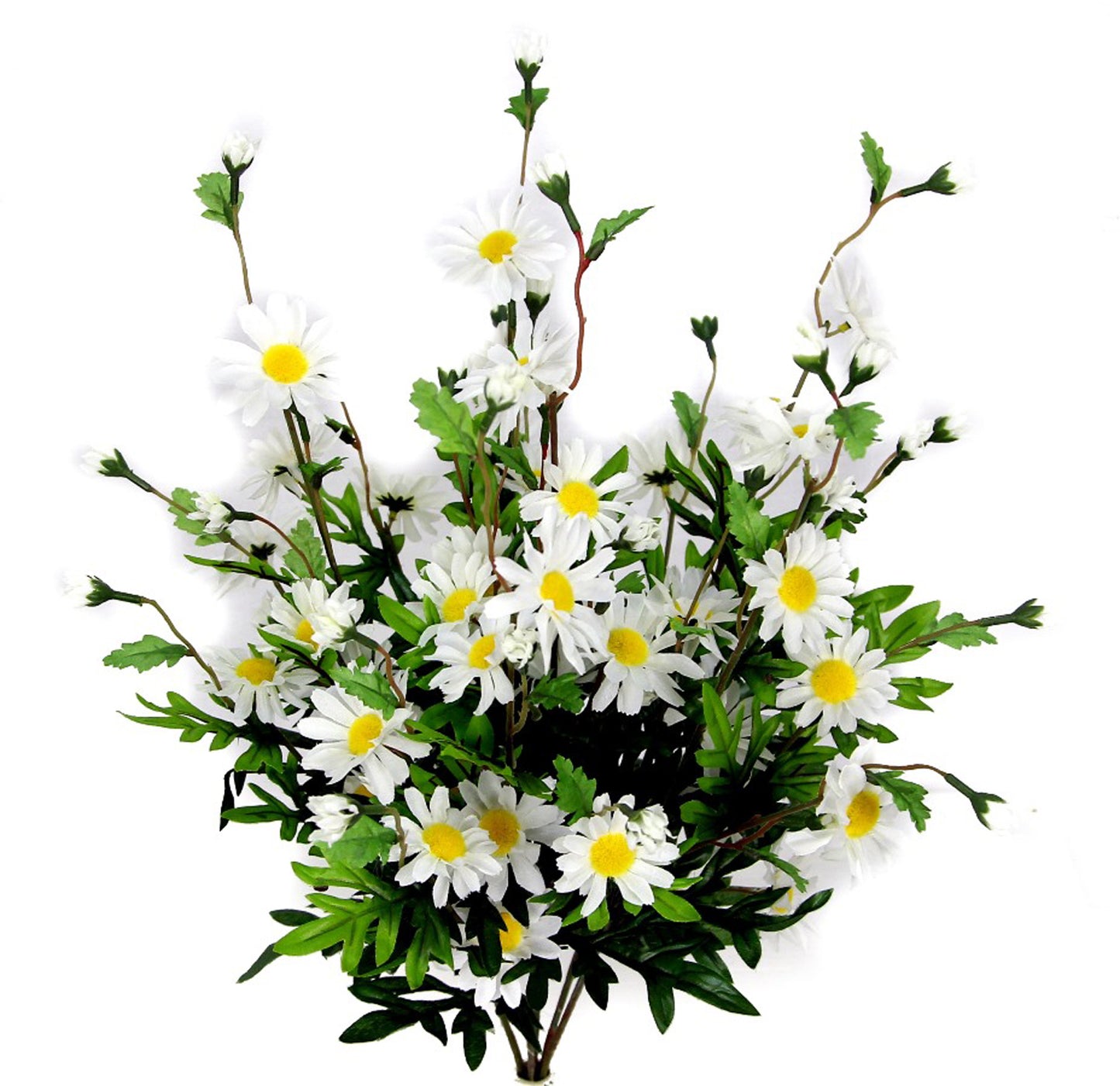 GPB4403-CREAM 6 Stems Artificial Full Blooming Daisy Flower BudsCream