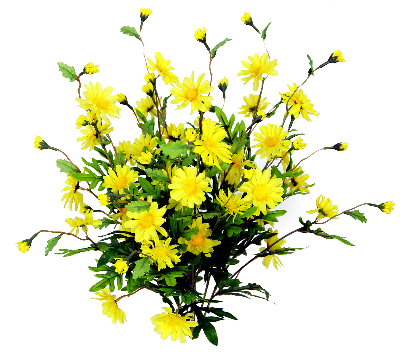 GPB4403-CREAM 6 Stems Artificial Full Blooming Daisy Flower BudsCream