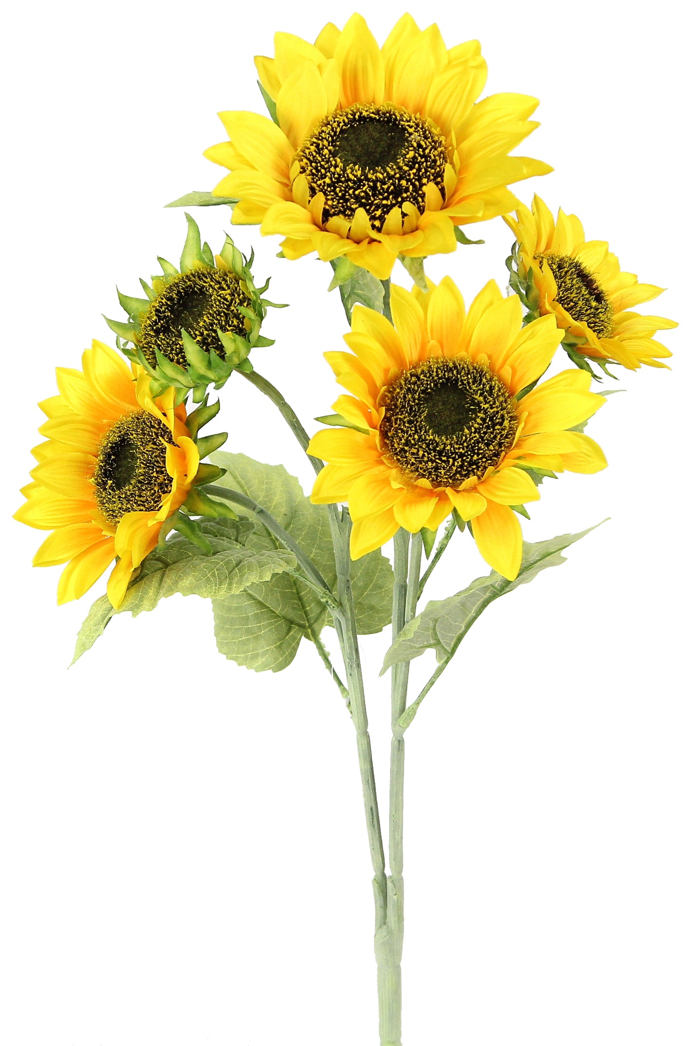 2 pcs 2 Stems Artificial Blooms Sunflower Bush Flower