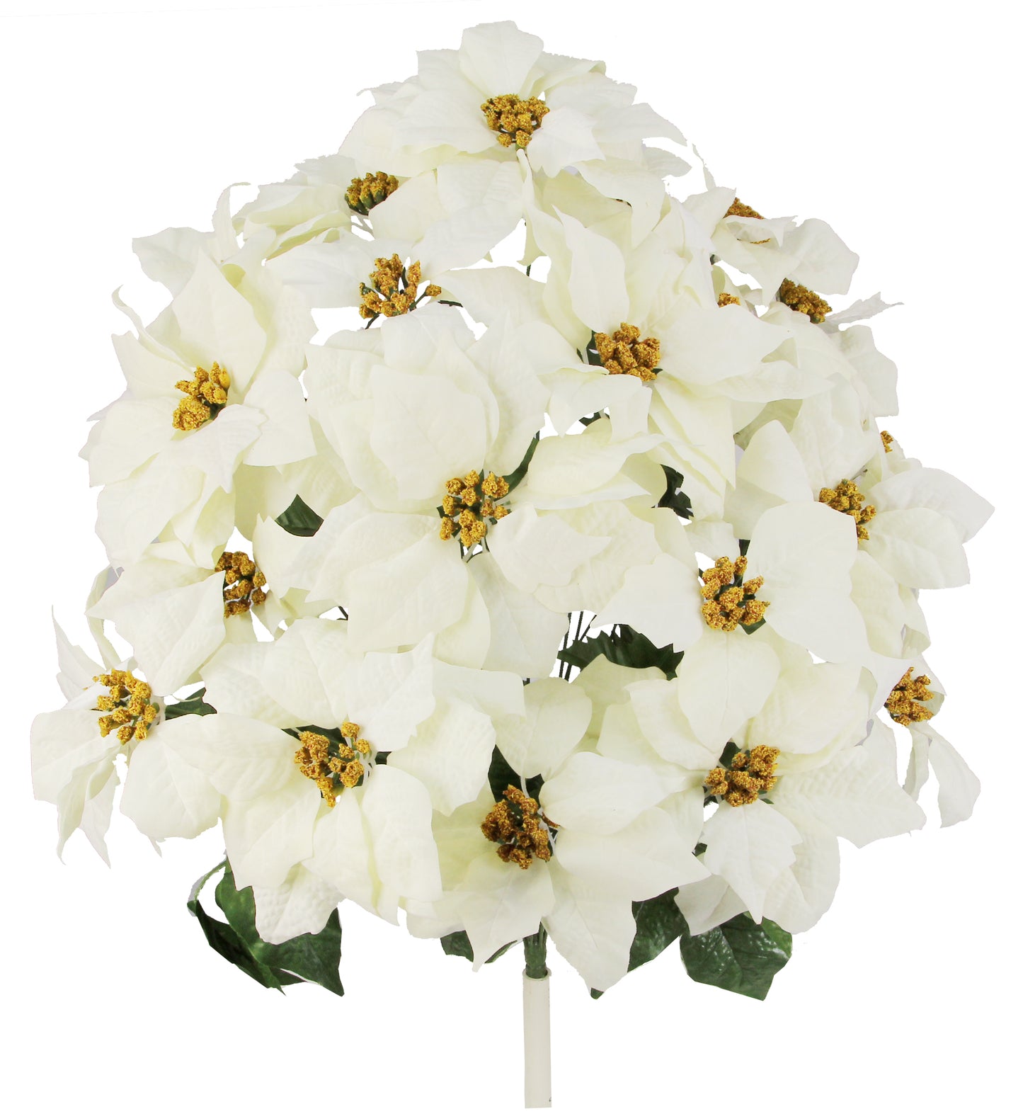 24 Stems Artificial Poinsettia Bouquet Poinsettia Christmas Bush