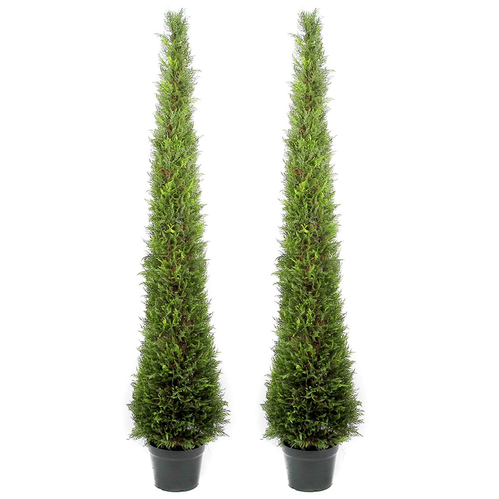 6' Artificial Cypress Leave Tower Cone Topiary Plant Tree, GTR4630-NATURAL