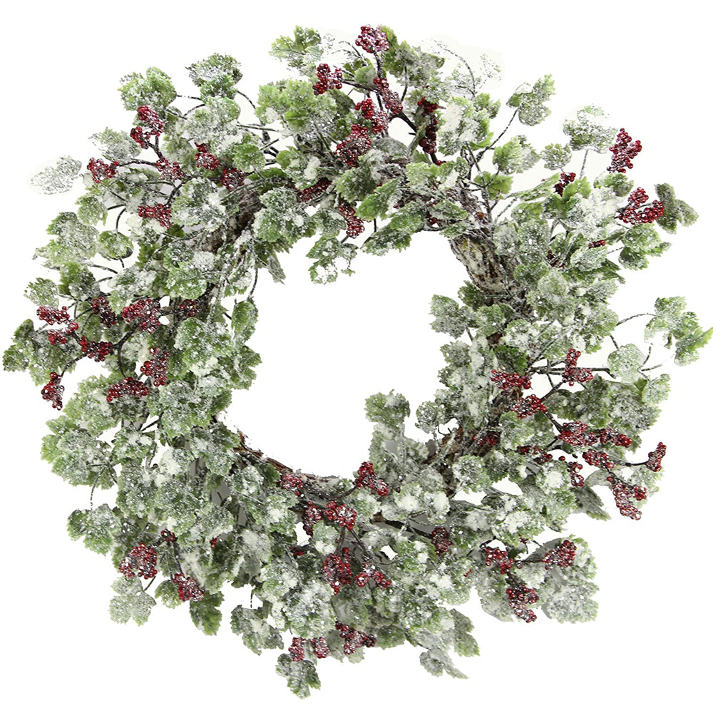 GXW7906-SNOW 22" D Faux Snow Ivy Berry Christmas Snow