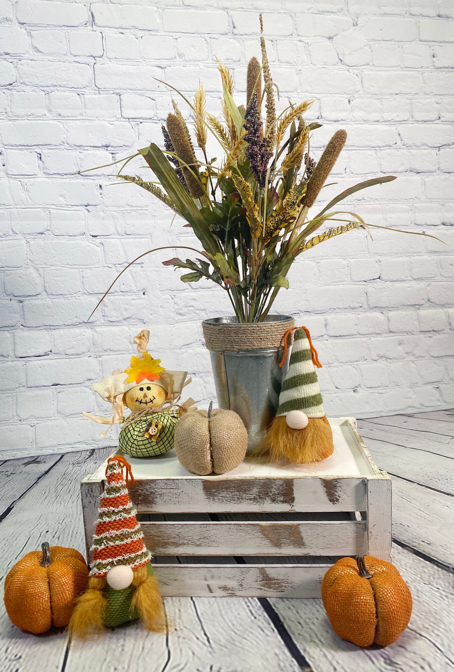 14 Stems Artificial Flowers Cattail Wheat Fall Mixed Bush