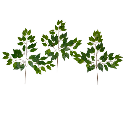 ABN5G001-GRN-6  6 Pc Set Artificial Deluxe Ficuse Spray 3 stem with 42 leaves