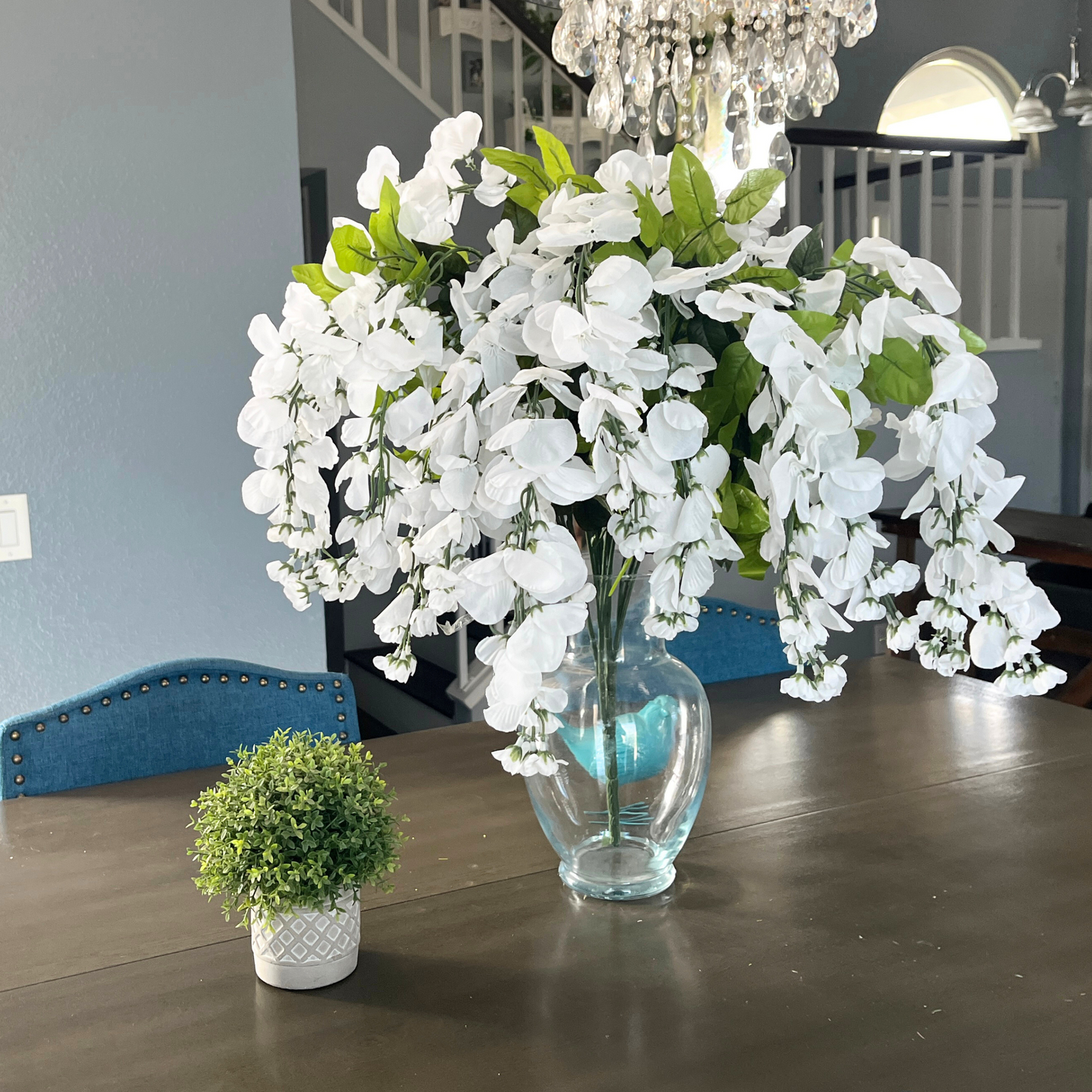 GPB392 15 Stem Artificial Hanging Wisteria