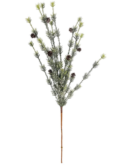 2 Pieces 29" Ice Ming Pine W/Pine Cones Spray